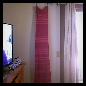 Strapless long bebe dress